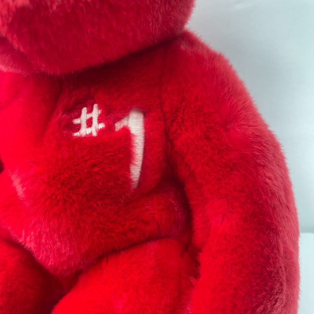 2002 RARE & RETIRED TY BEANIE BABY BUDDY#1 THE RED TEDDY BEAR 14" - Picture 7 of 9